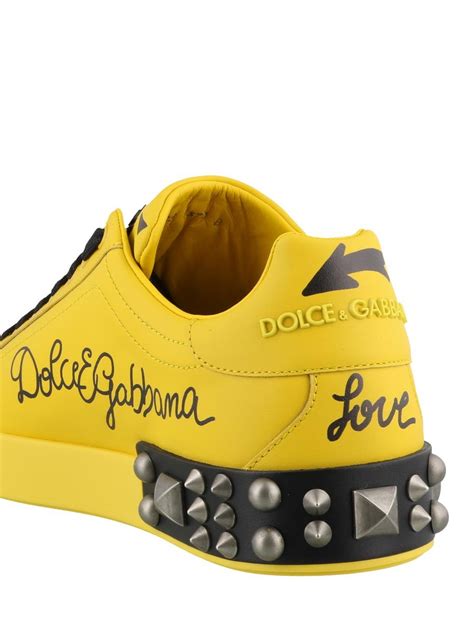 yellow dolce gabbana sneakers|dolce and gabbana embellished sneakers.